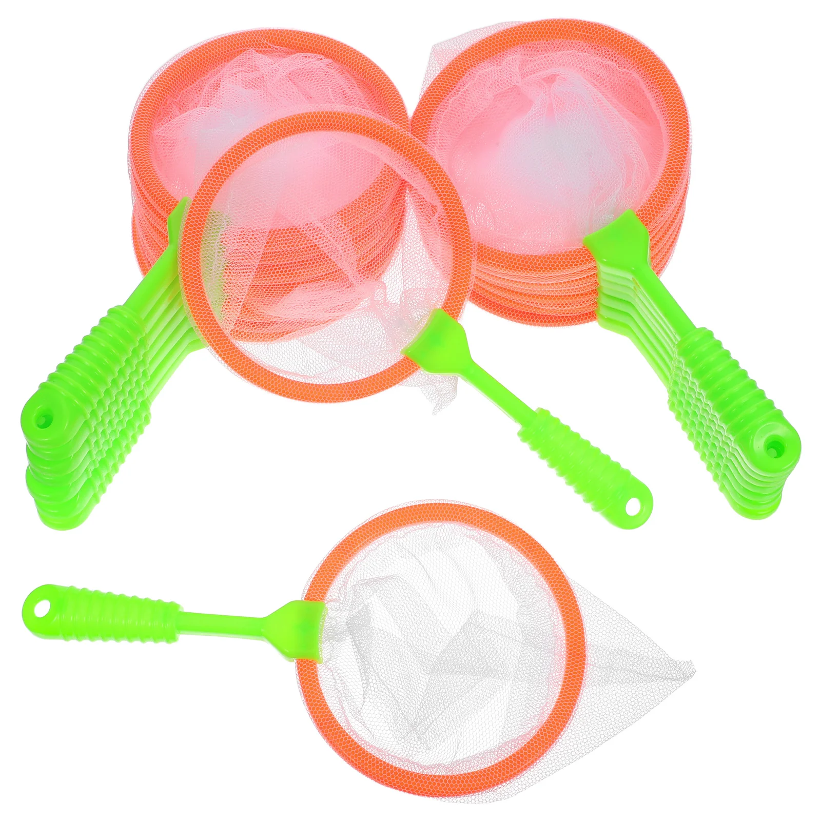 ตาข่ายดักปลาสำหรับเด็ก 16 ชิ้น สำหรับดักจับปลา แมลง ผีเสื้อ ใช้เล่นสนุกและเพื่อการศึกษา สีสุ่ม