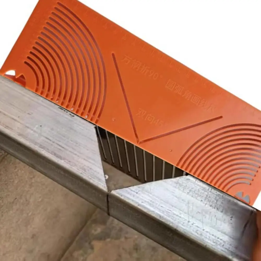 Plastic Square Tube Folding Ruler Metal Marking Smooth Arcs Four-sided Ruler Versatility Precise 90-degree Angles