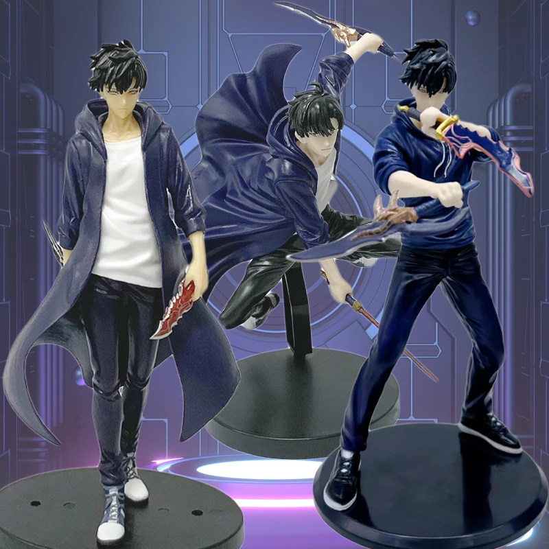 21CM Anime solista livellamento Figura Sung Jin Woo Edizione animata ESPRESTO Eccitare Motions-1 Modello di scena di battaglia Bambola giocattolo Regalo in PVC