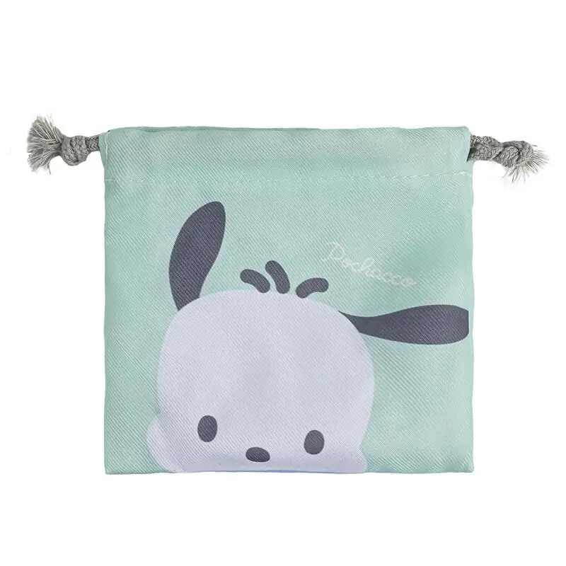 Sanrio bolsa de almacenamiento bolsa de cosméticos varios dibujos animados lindo conejito bolsillo niños estudiante pequeño cordón bolsa de tela de poliéster