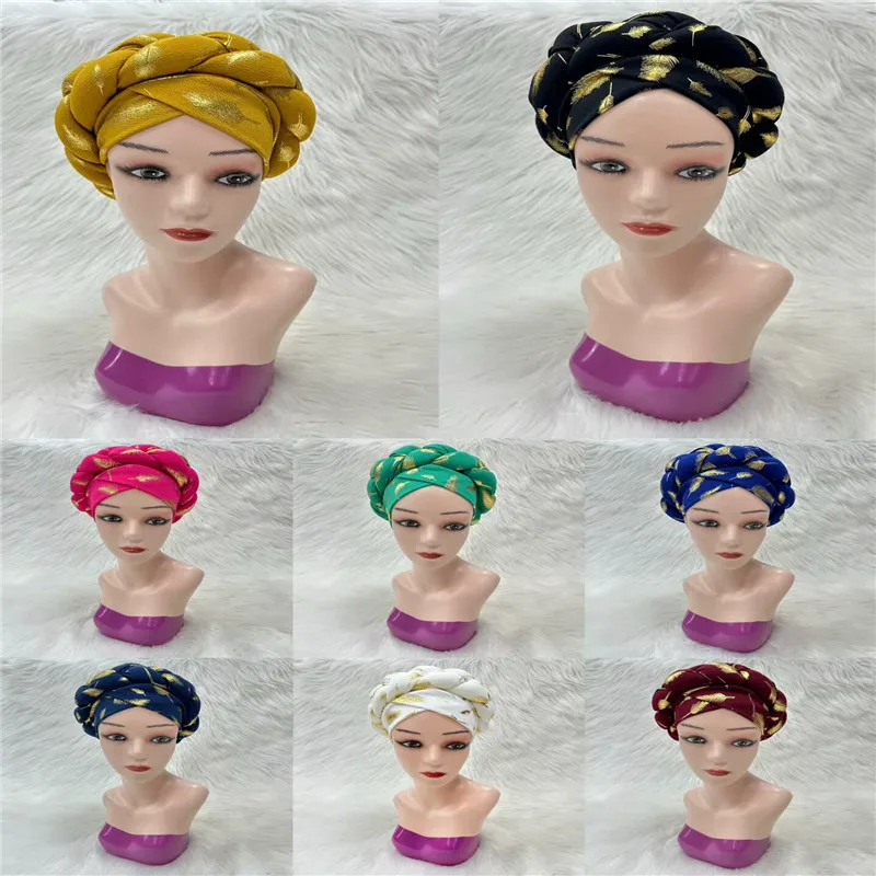 Aso Oke-headtie for women, African head cover, African style, Nigerian wedding, Braid Turkish head wraps, 9l0404