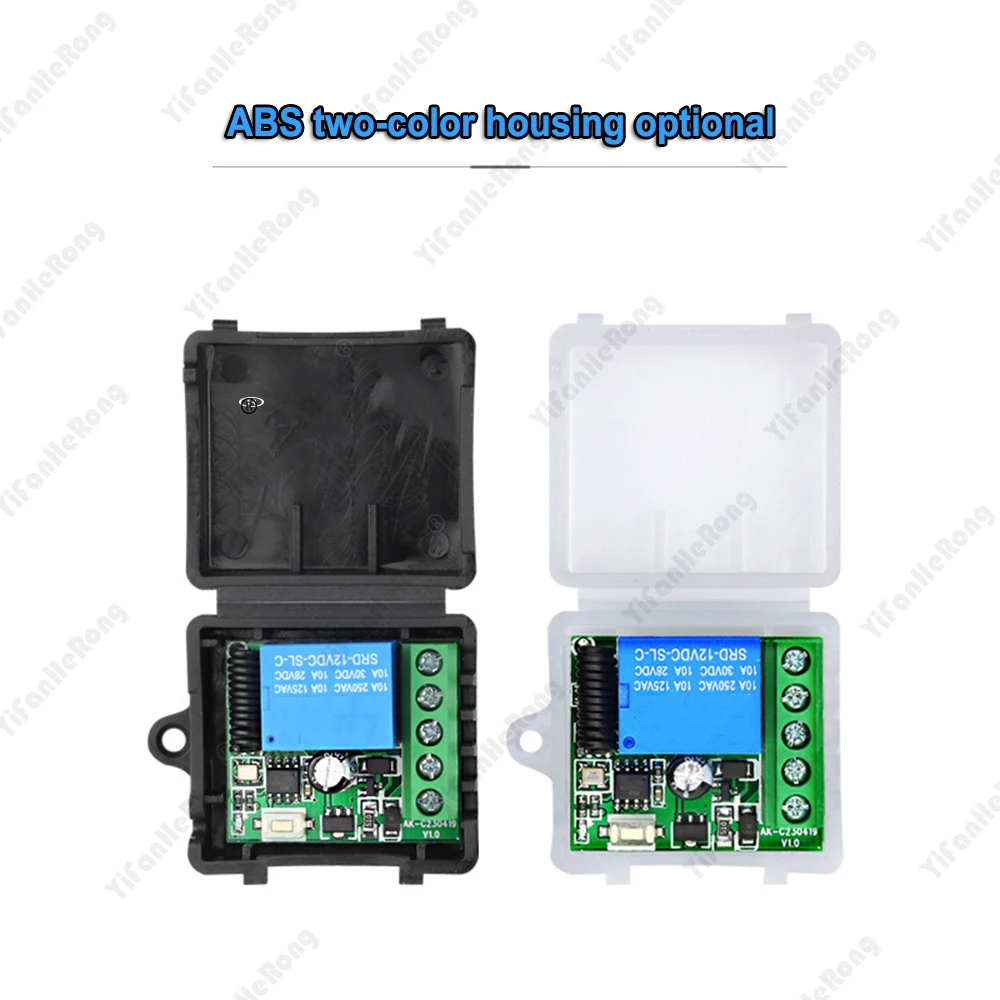 433Mhz Wireless Remote Control Switch DC 12V 1CH Relay Receiver Module and RF Transmitter Electronic Lock Control DIY Universal