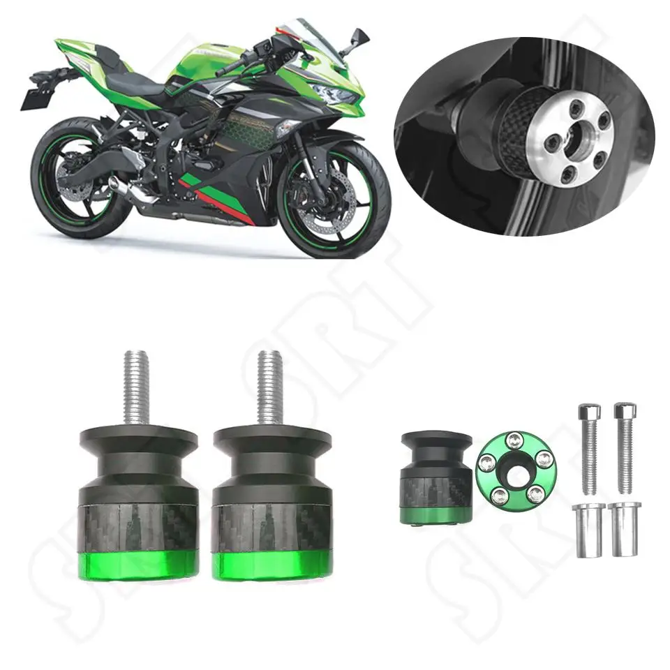 

Fits for Kawasaki ZX10R ZX6R ABS Ninja ZX-25R ZX-6R ZX-10R 2015-2021 Motorcycle Accessories Swingarm Spools Stand Screws Slider