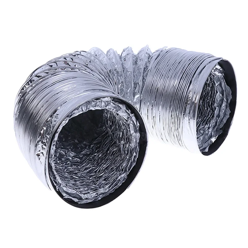 AS94-New Tubo di ventilazione da 4 pollici 100 mm Tubo in alluminio PVC Tubo di ventilazione dell'aria Tubo flessibile Condotto di scarico 1.5M Sistema d'aria di sfiato