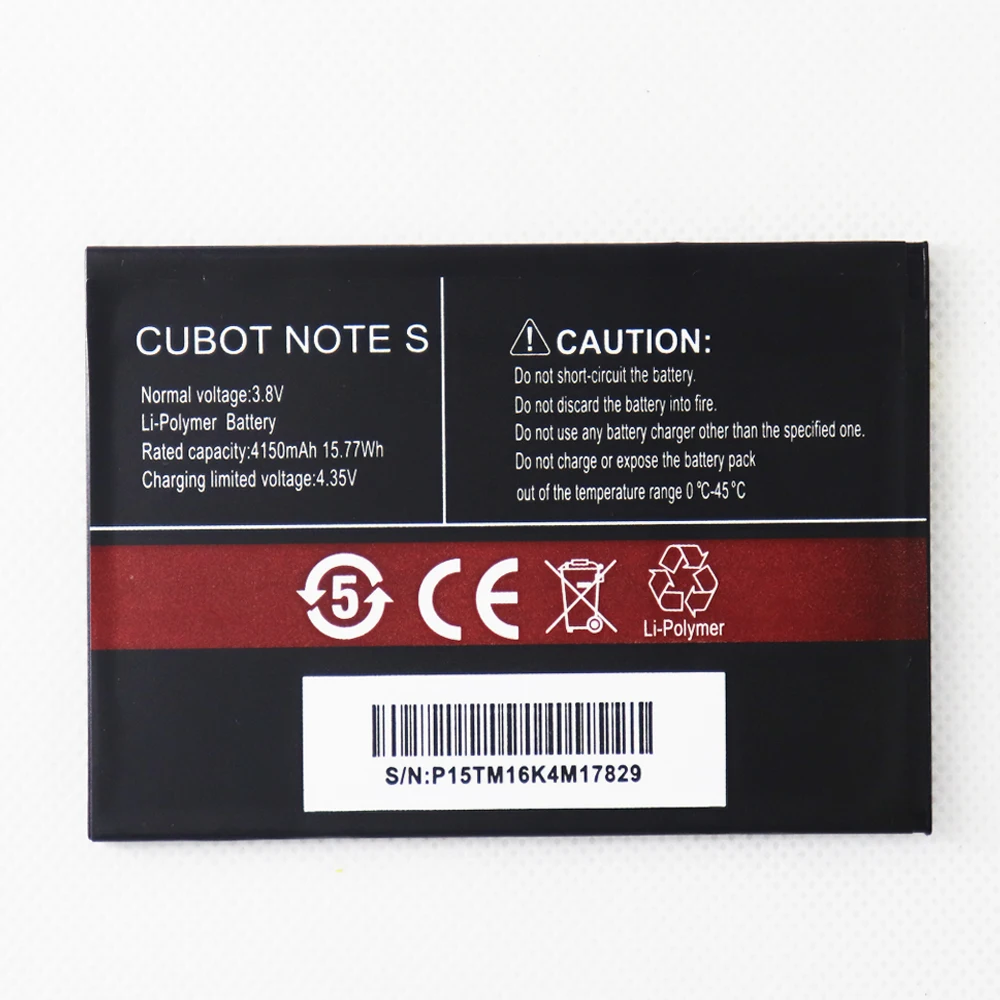 Аккумулятор CUBOT Note S, 4150 мАч, сменный резервный аккумулятор для мобильного телефона CUBOT Note S