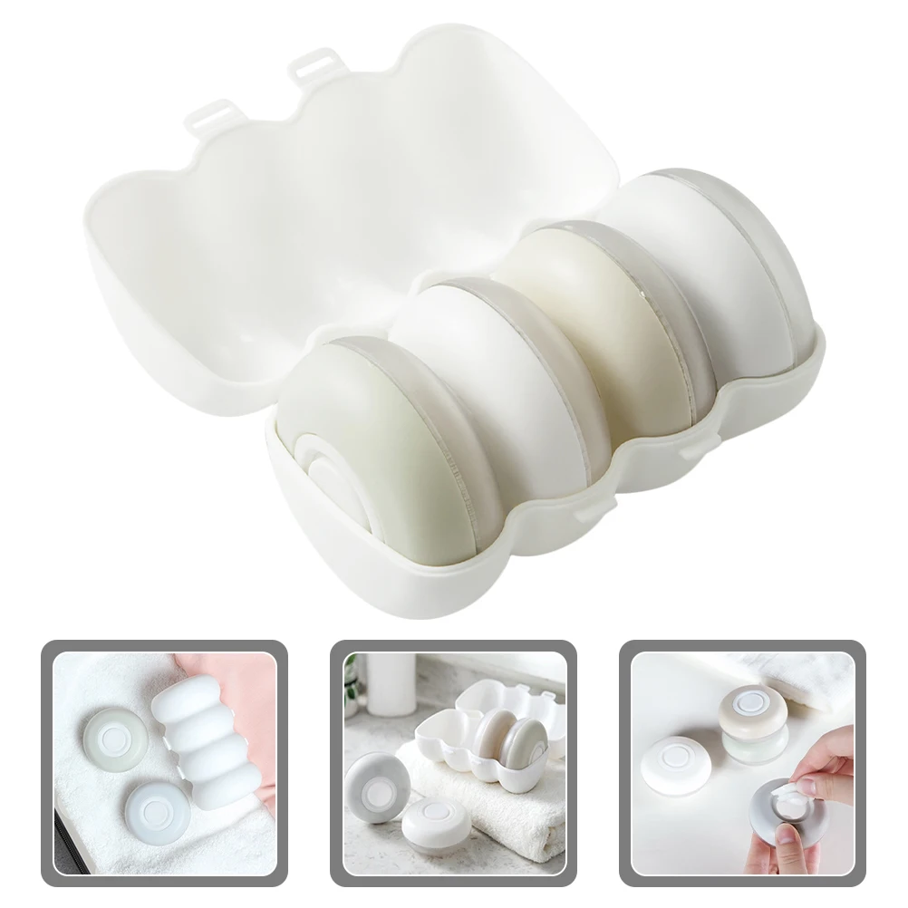 

1Set Small Storage Box Refillable Face Cream Container Airless Pump Bottle Travel Lotion Jar Cosmetics Sample Holder