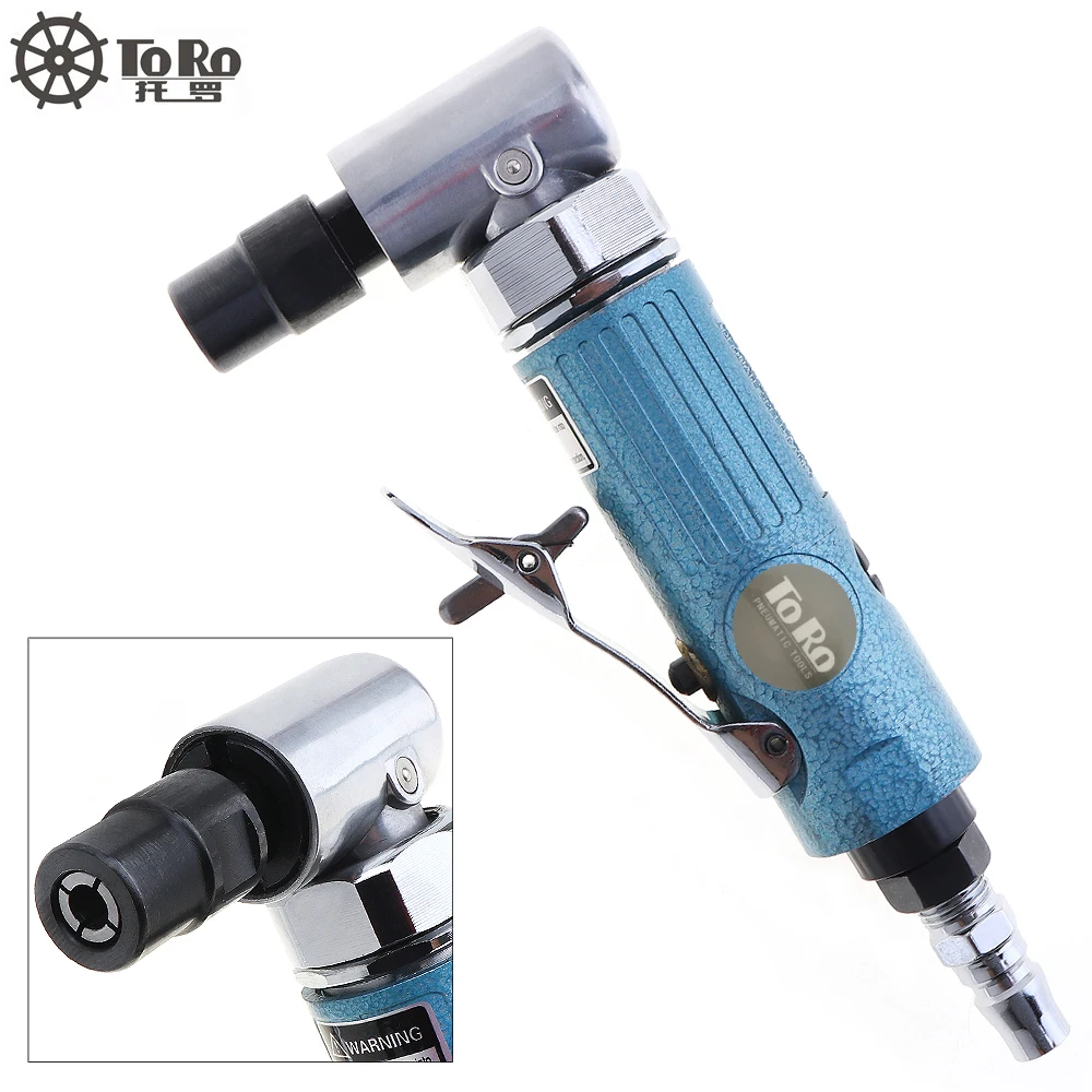 TORO 90° Pneumatic Air Die Grinder Grinding  Polishing Engraving Tool 25000RPM Air Tool Pneumatic Grinding Machine Air Grinder