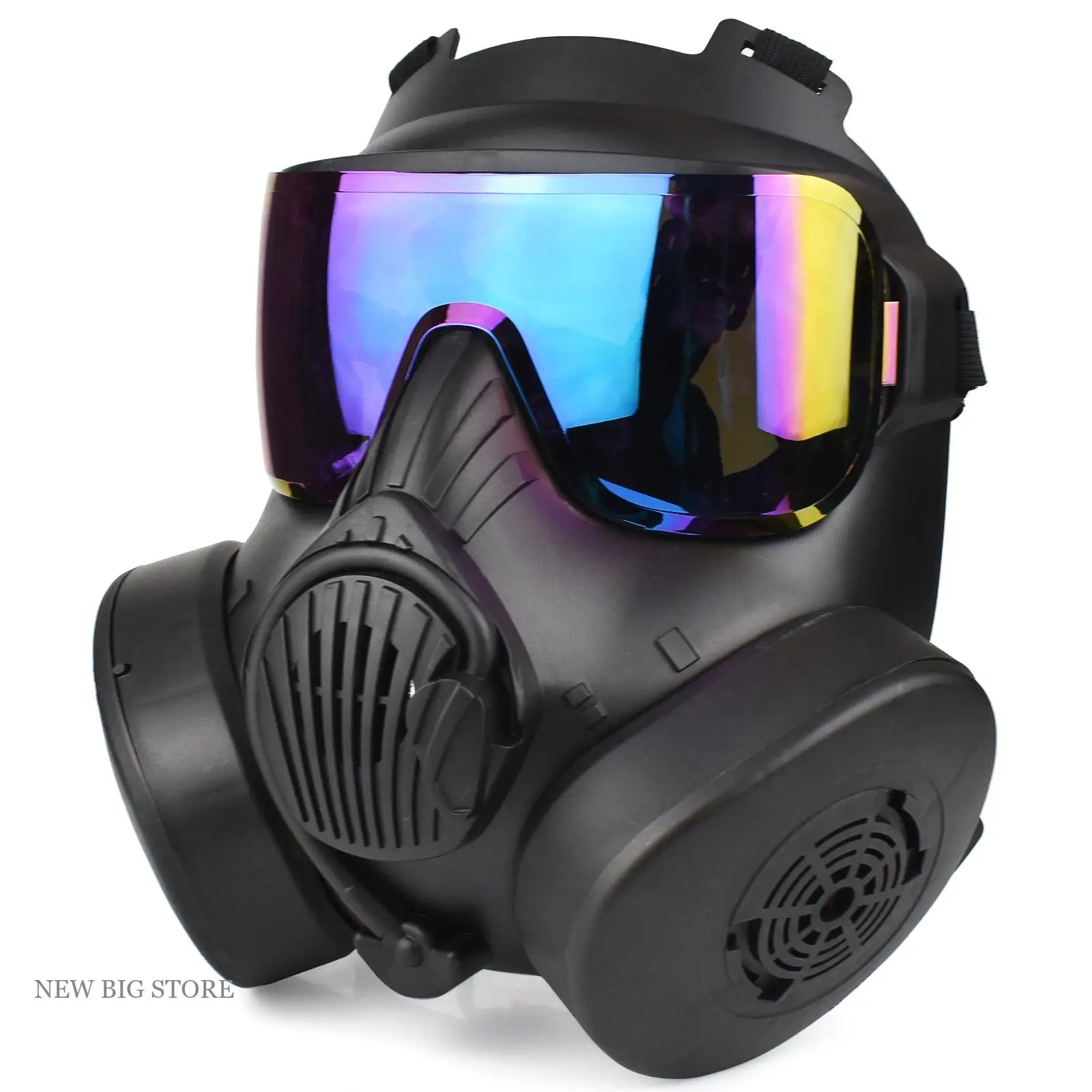 Tactical Respirator Mask M50 Double fan Gas Full Face Gas Mask for Airsoft Shooting Hunting Riding Outdoor CS Game Cosplay