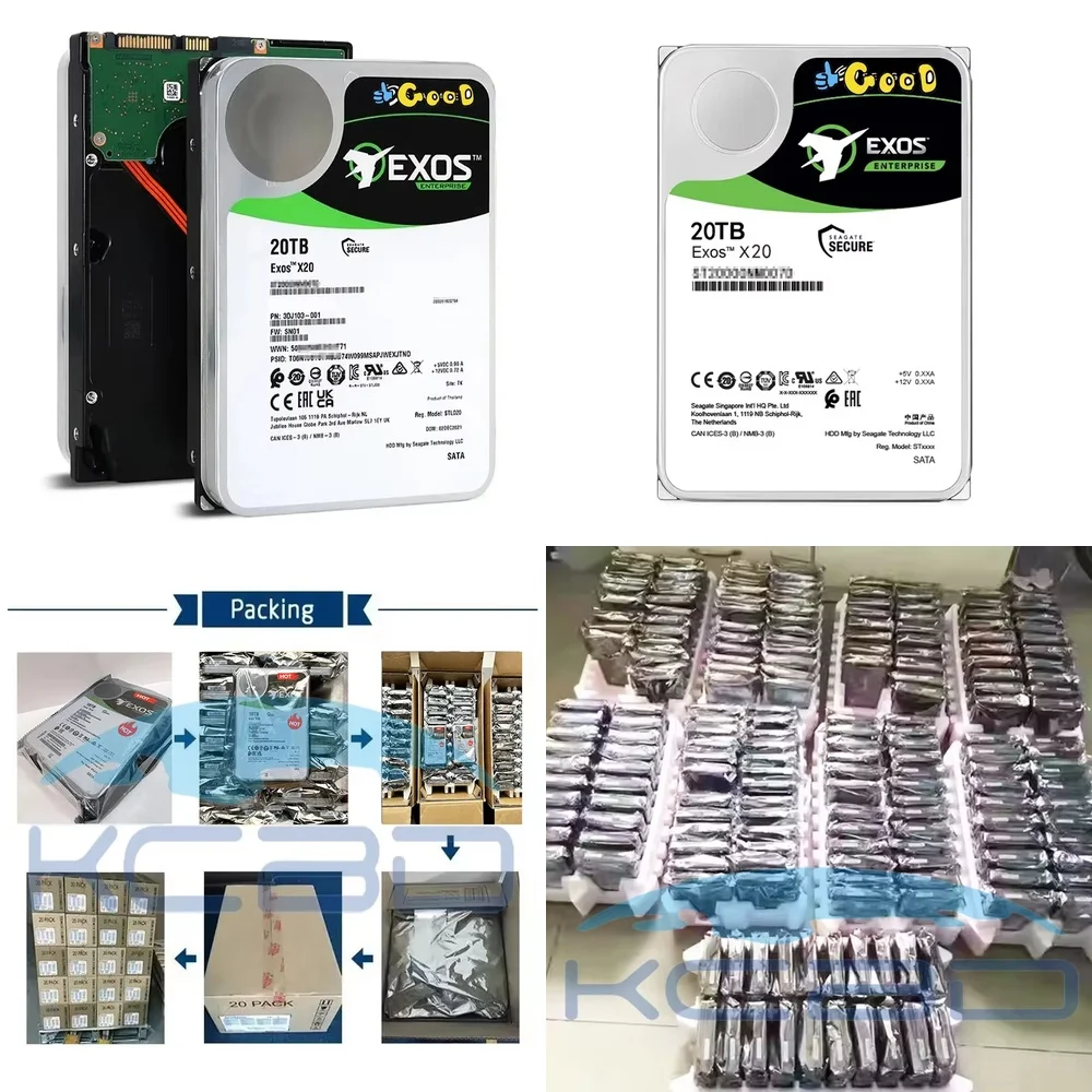 

Портативный внешний жесткий диск для ST20000NM007D EXOS X20 20 ТБ 3,5 дюйма SATA 6 Гбит/с 7200 об/мин, внутренний HDD для серверного хранения данных