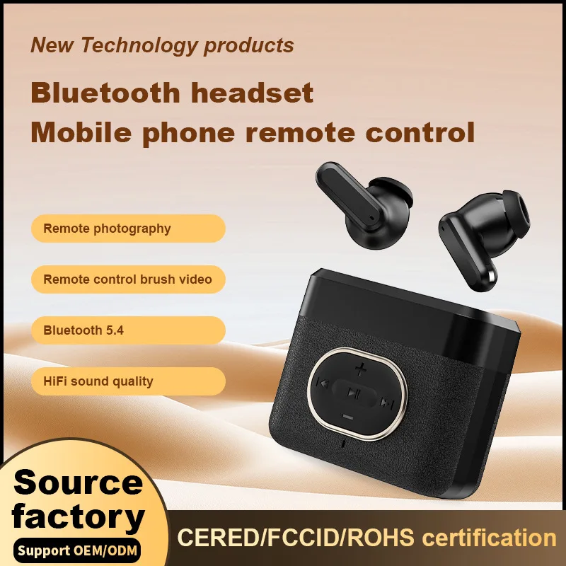 

Multi Functional Remote Control Bluetooth Earphone Give Thumbs-up Page Turning Selfie Mini Headphone Listen Music Watch Video