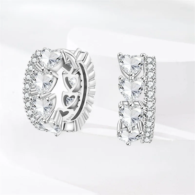 New 925 Sterling Silver Sparkling Zircon Simplicity Women Earrings Brilliant Wedding Engagement Star Earrings Jewelry Gift image 4