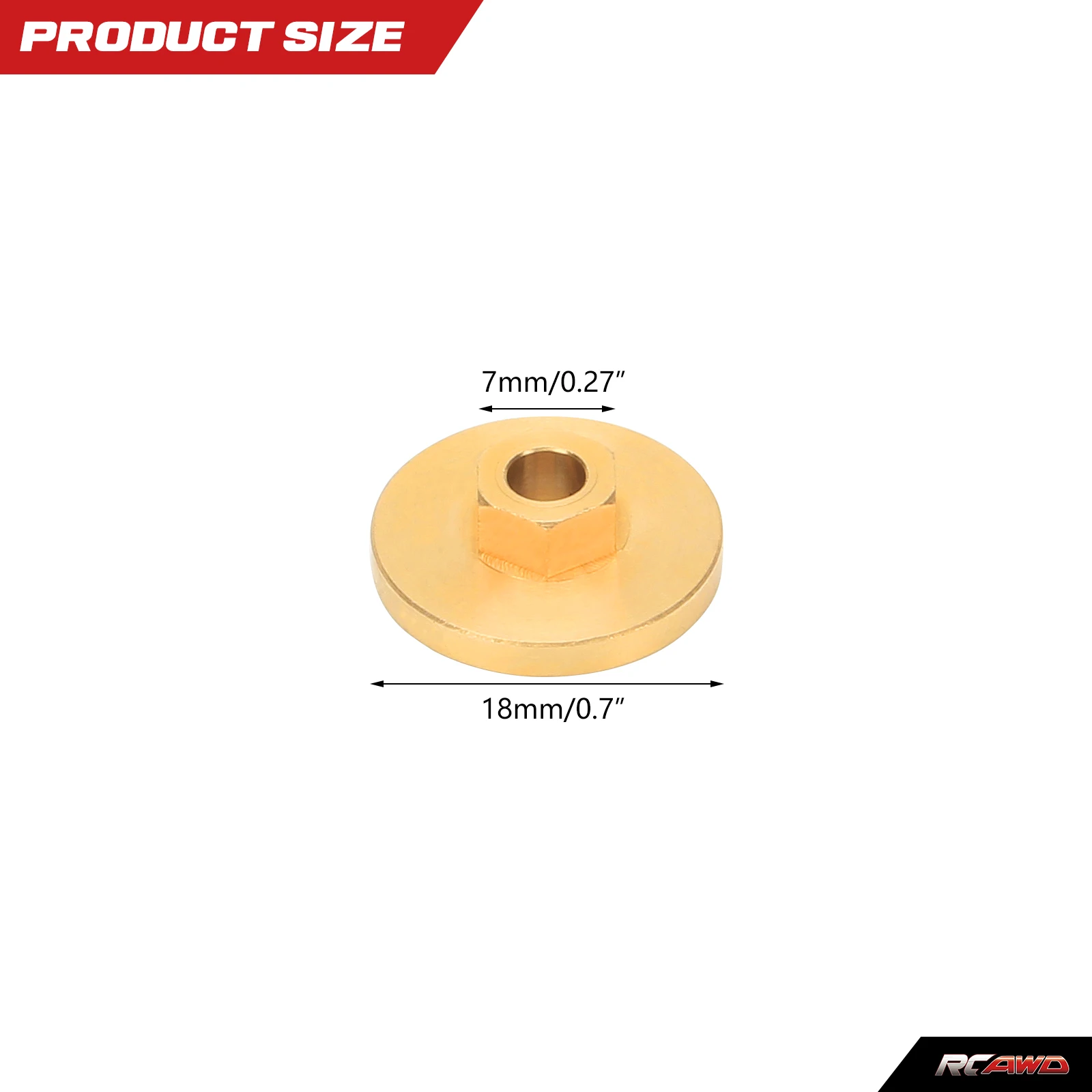 Full brass wheel hex hub adaptors 16g for FMS Hobby FCX24 1-24 crawlers Upgrades parts