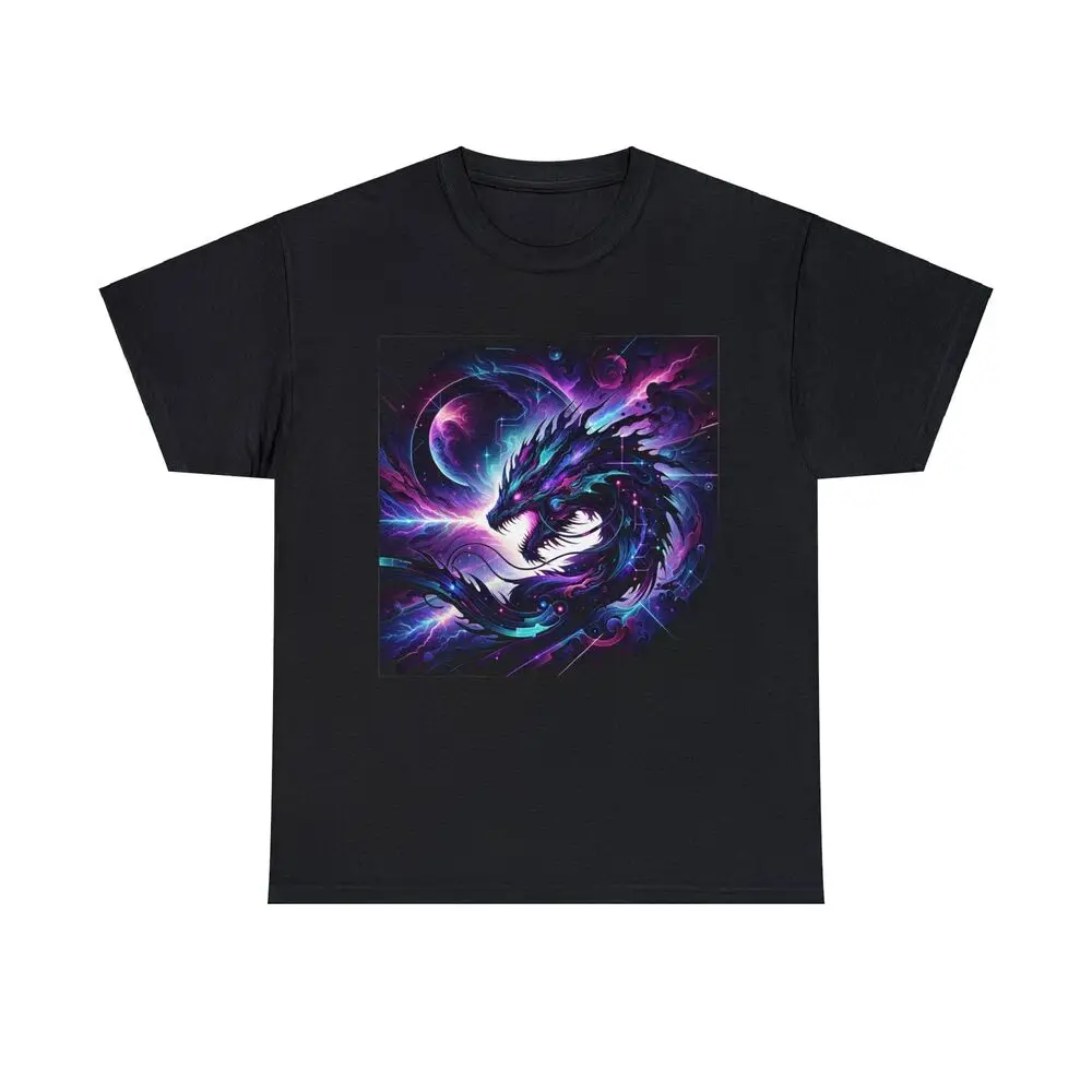 Cosmic Dragon Nebula Art Dark Fantasy Medieval Graphic Tee Anime Graphic T-shirts Y2K Tops New Arrival Unisex Summer