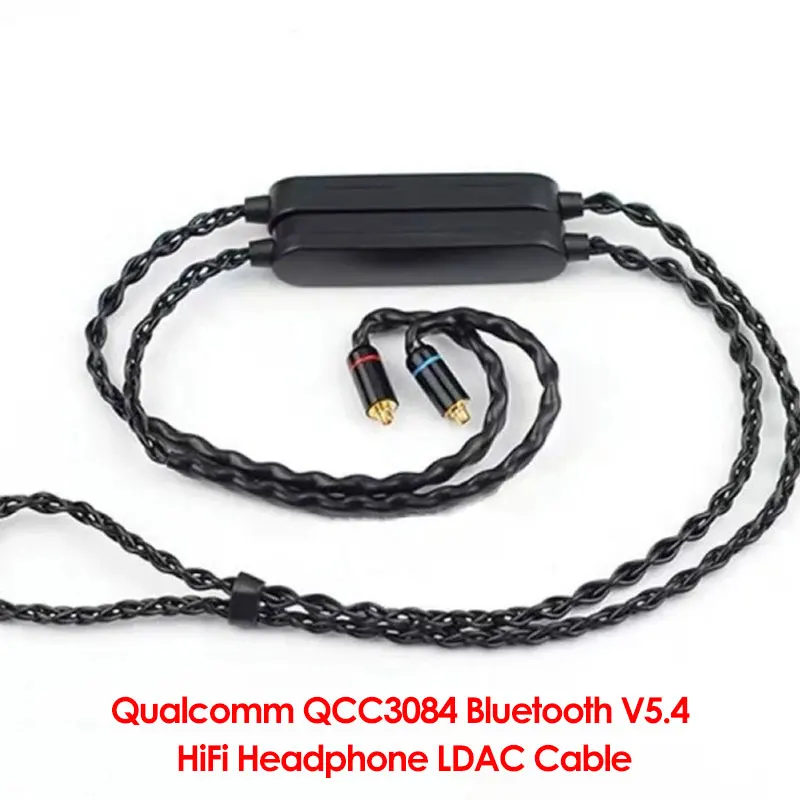 

HiFi QCC3084 Bluetooth v5.4 DJ Monitor Earphone Upgrade Cable Decoding LDAC/aptX Lossless/APTX-HD/AAC for MMCX SE846 0.78 W4R JH