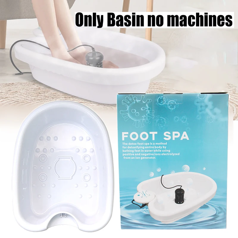 

Foot BathTub Only Detox Ion Foot Spa Bath Basin Vibration Massage Care Arrays Aqua Ionic Cells Cleanse Device ABS Sauna Bucket
