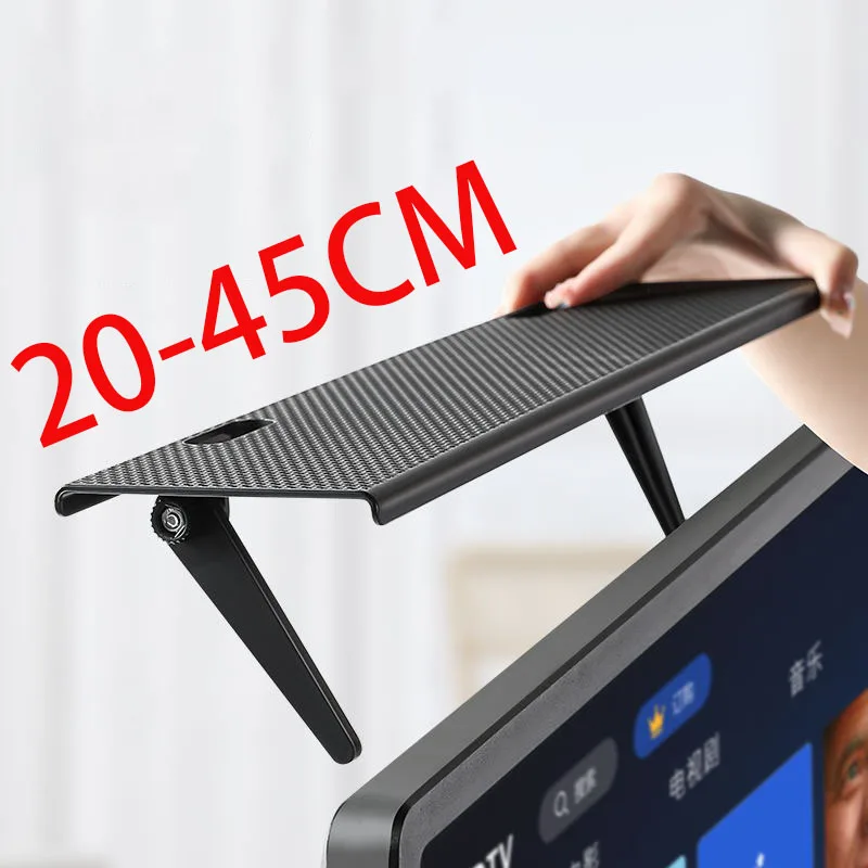 TV Screen Top Storage Shelf Home Computer Monitor Screen Top Storage Rack TV Media Box Router Shelf Rack Home Organizer