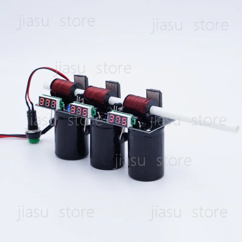 Multi-Stage Electromagnetic Coil Gun DIY Integrated Kit Physics Educational Teaching Aids Science Experiment Model