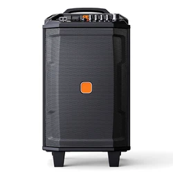 200W High Power Outdoor Speaker 8/12 Inch Hifi Passive Trolley Speakers with 2MIC Protable Bluetooth Audio with LED for Karaoke