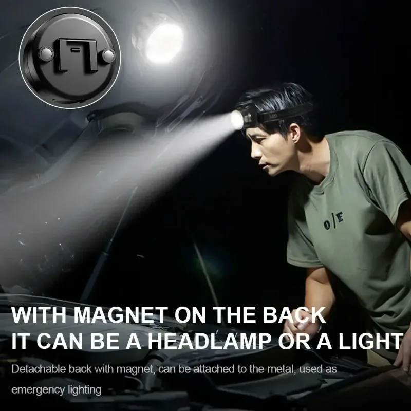 Mini-USB-wiederaufladbarer Bewegungsmelder-Stirnlampe, tragbarer Scheinwerfer, Angeln, Camping, Outdoor-Stirnlampe, Arbeitstaschenlampe, 28 LED  