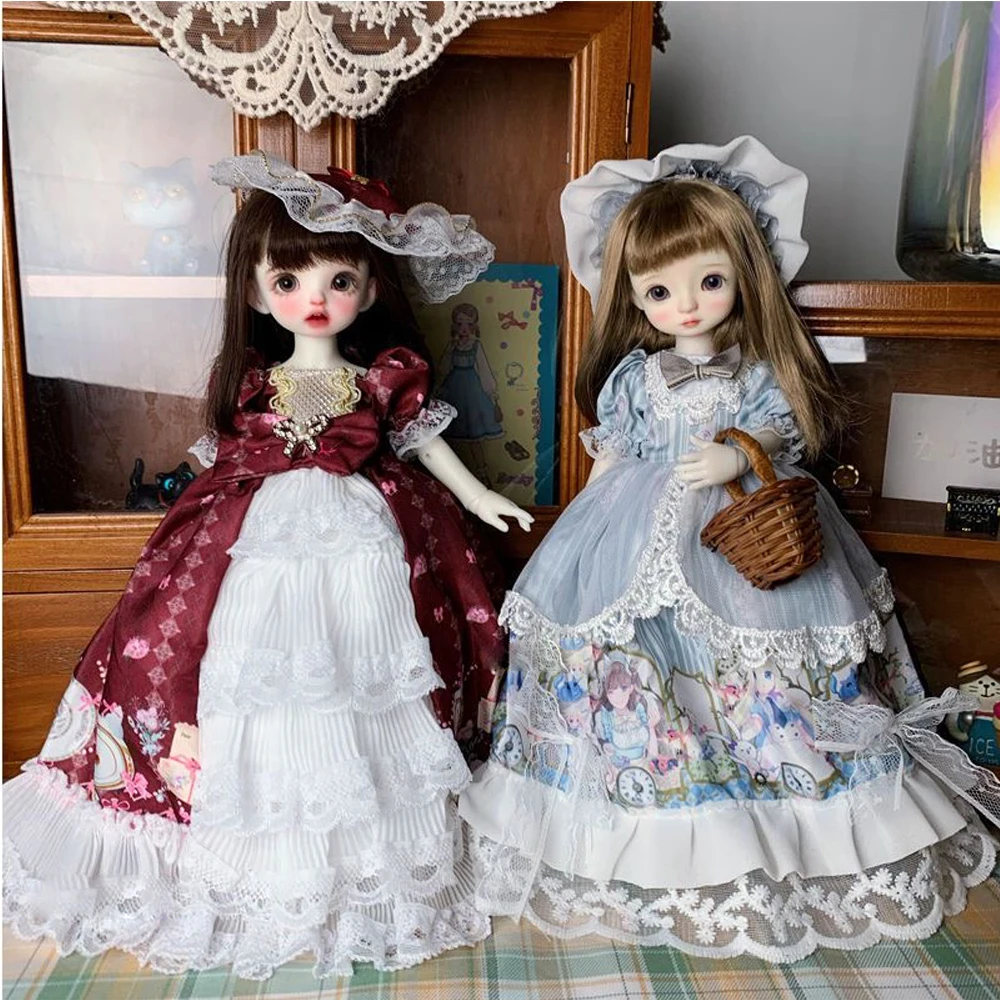 

H02-012 children handmade toy BJD/SD doll clothes 1/6 30cm blue purple Dinner party Jacket dress with hat set