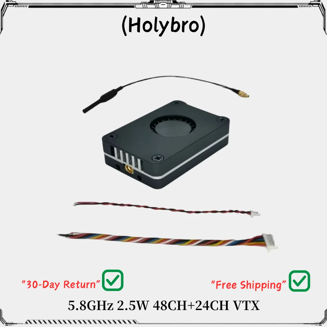 

VTX-F2 5,8 ГГц 2,5 Вт Высокомощный 48-канальный видеопередатчик VTX с корпусом с ЧПУ, микро турбовентилятором, 7-36 В для RC FPV дронов дальнего действия