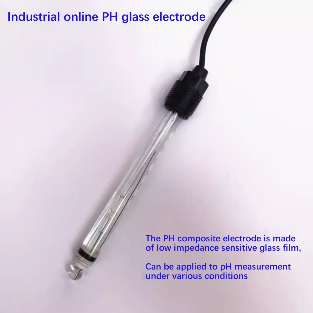 

Industrial on-line high temperature PH glass electrode, strong acid and strong base PH electrode, corrosion resistant PH probe