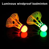 Luminous Windproof Luminous Badminton Ball, Super Durable And Unbreakable, Outdoor Fluorescent Bright Nylon Ball With Light