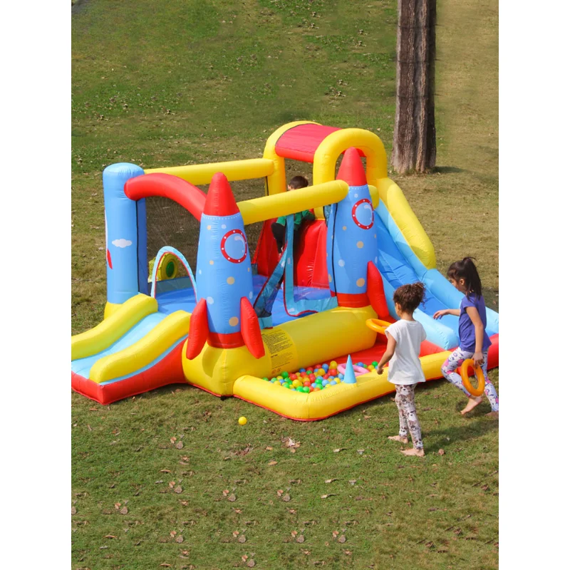 

Rocket Inflatable Castle Indoor and Outdoor Park Children's Jump Bed Slide Jump