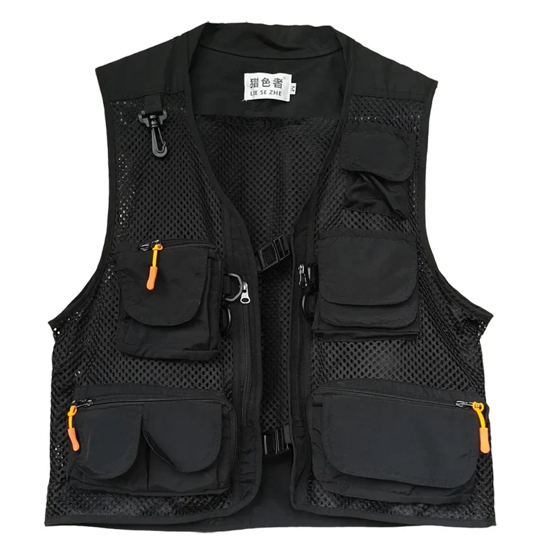 Men Women Summer Mesh Hiking Fishing Vest Multi-pocket Breathable Thin Casual Sports Outdoor Hunting Photography Waistcoat