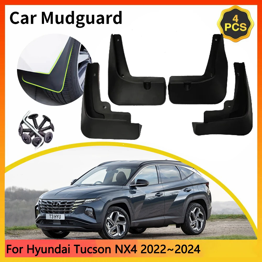 

For Hyundai Tucson NX4 MK4 4th 4Gen 2022~2024 2023 Car Mudguards Mudflap Mudguard Splash Guards Mud Flaps Fender Accessories