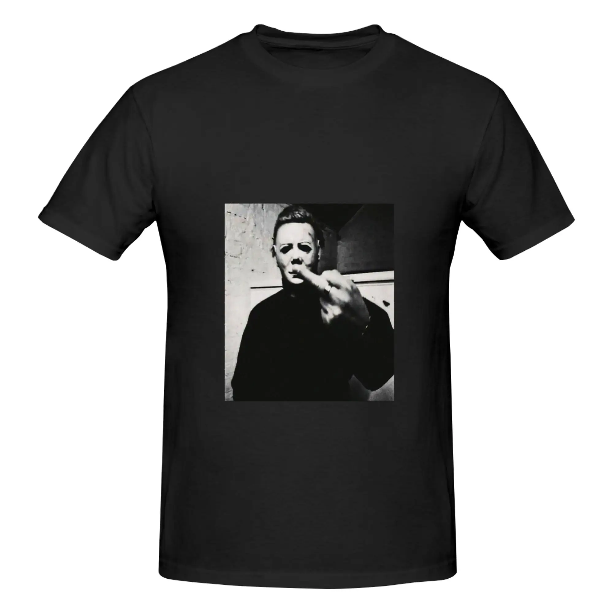 Funny Michael Halloween Middle Finger Horror Movie Essential Men's Printed T-Shirt Unisex T shirtT-Shirts