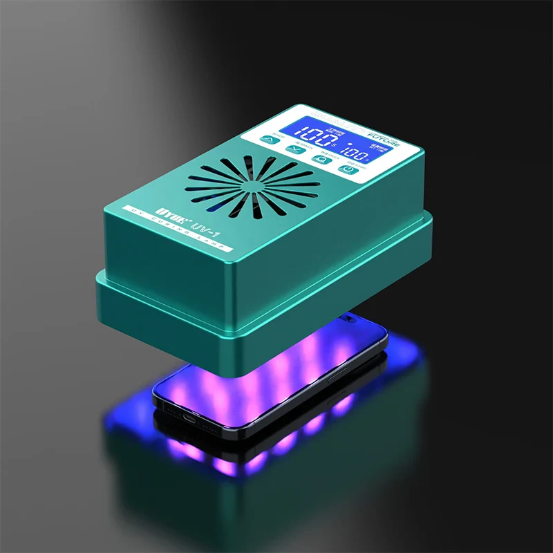 Uyue UV-1 mini lâmpada de cura uv 365nm comprimento de onda forte dissipação de aquecimento tela móvel lâmpada de cura uv reparação de cura rápida