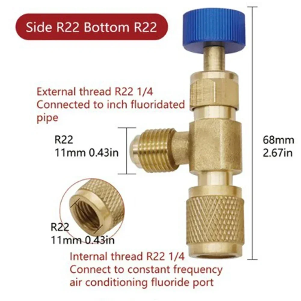 

Air Conditioning Fluoride Valve with Brass Construction Designed for Safe Connection of Coolant Charging Hoses