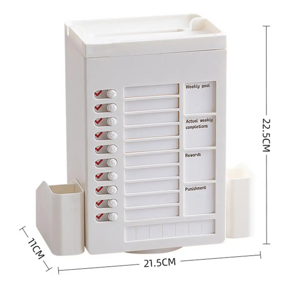 Kids Pen Holder Chore Chart Large Capacity 360-Degree Rotatable Multipurpose Desk Organizer Checklist Task Board Pencil Holder