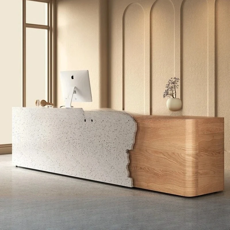 

P6/20 reception desk office front desk Nordic log style B & B long checkout page bar