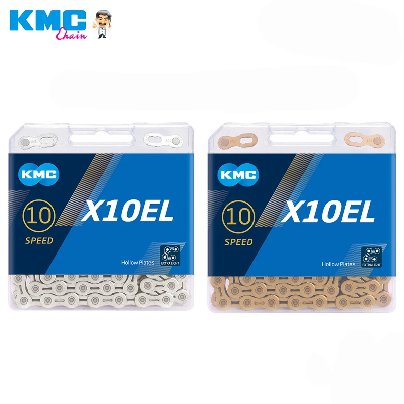 KMC X10EL Bicycle Chain Ultra Light Racing Chain 10 Speed Mountain Bike Road Bike 116 Link Bicycle parts