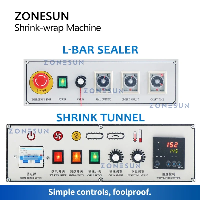 ZONESUN maszyna do obkurczania l-bar Sealer Strech Film do cięcia tunel termokurczliwy kartonowe etui opakowanie produktu ZS-SPL3