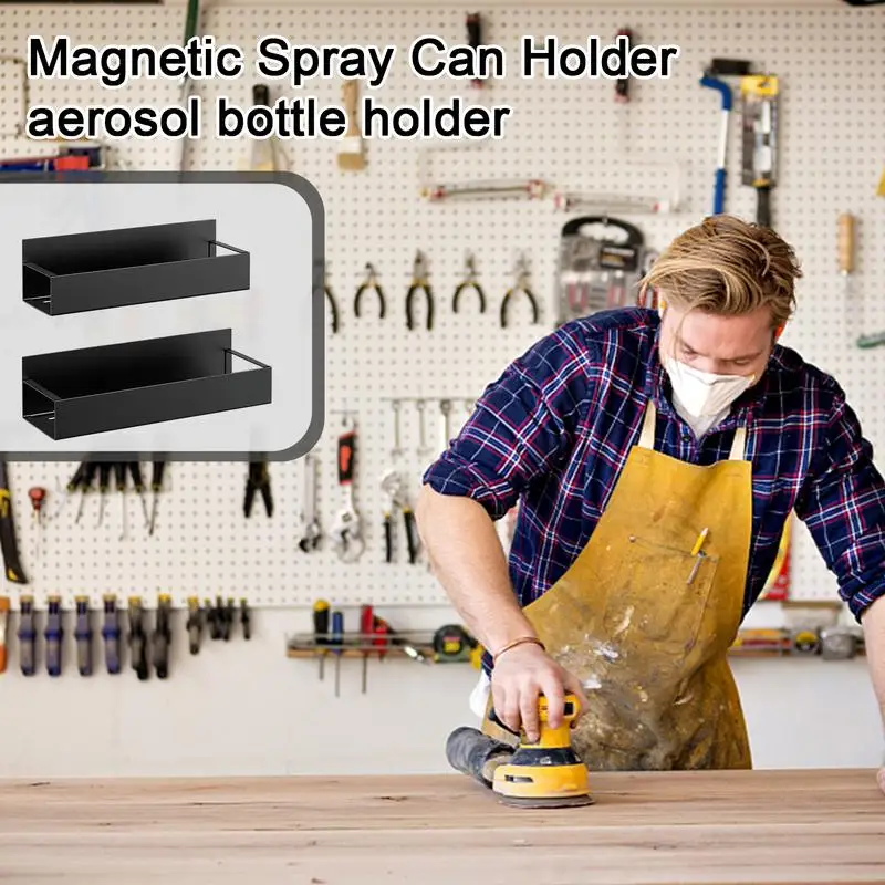 Spray Can Holder Magnetic Spray Bottle Holder Storage Rack All-Purpose Hanger Bracket For Garage And Home Craft