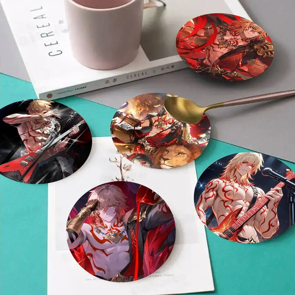 Game Honkai Star Rail Mydei Wooden Coasters Heat Resistant Non-Slip Home Office Bar Cafe Restaurant Holiday Birthday Gift
