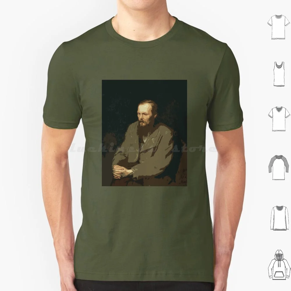 Dostoevsky T Shirt Big Size 100% Cotton Dostoevsky Dostoyevsky Portrait Writer Russia Russian Literature