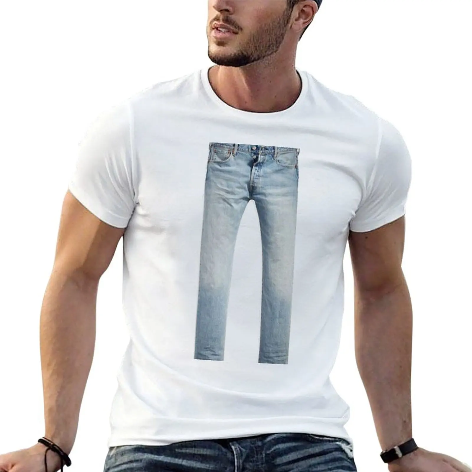 

JEANS SHIRT T-Shirt man graphic t shirt black cotton t-shirt plain for man package man t shirts for men casual T-shirt