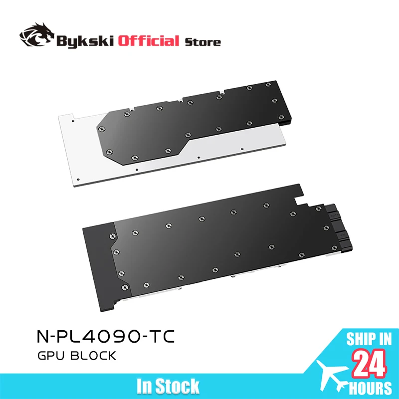 

Bykski N-PL4090-TC GPU Active Backplate Block Use for Peladn / NVIDIA RTX 4090 Turbo Video Card, All-Metal Water Cooler Radiator
