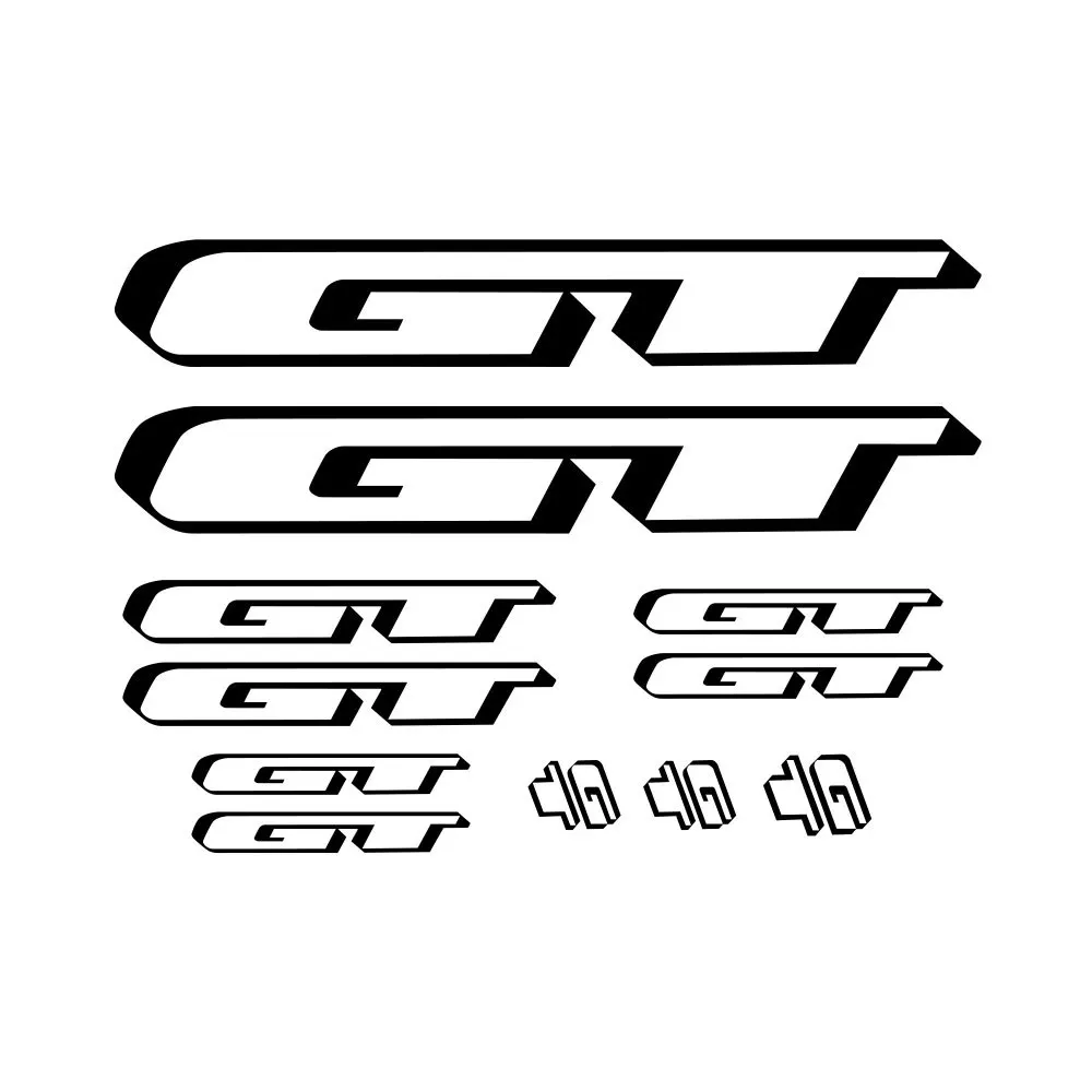 1 SET GT-Aufkleber-Set – hochwertiger wasserfester Vinyl-Aufkleber, mehrere Größen für Auto-Außenbereiche, Motorräder, Rennbegeisterte, Dekoration