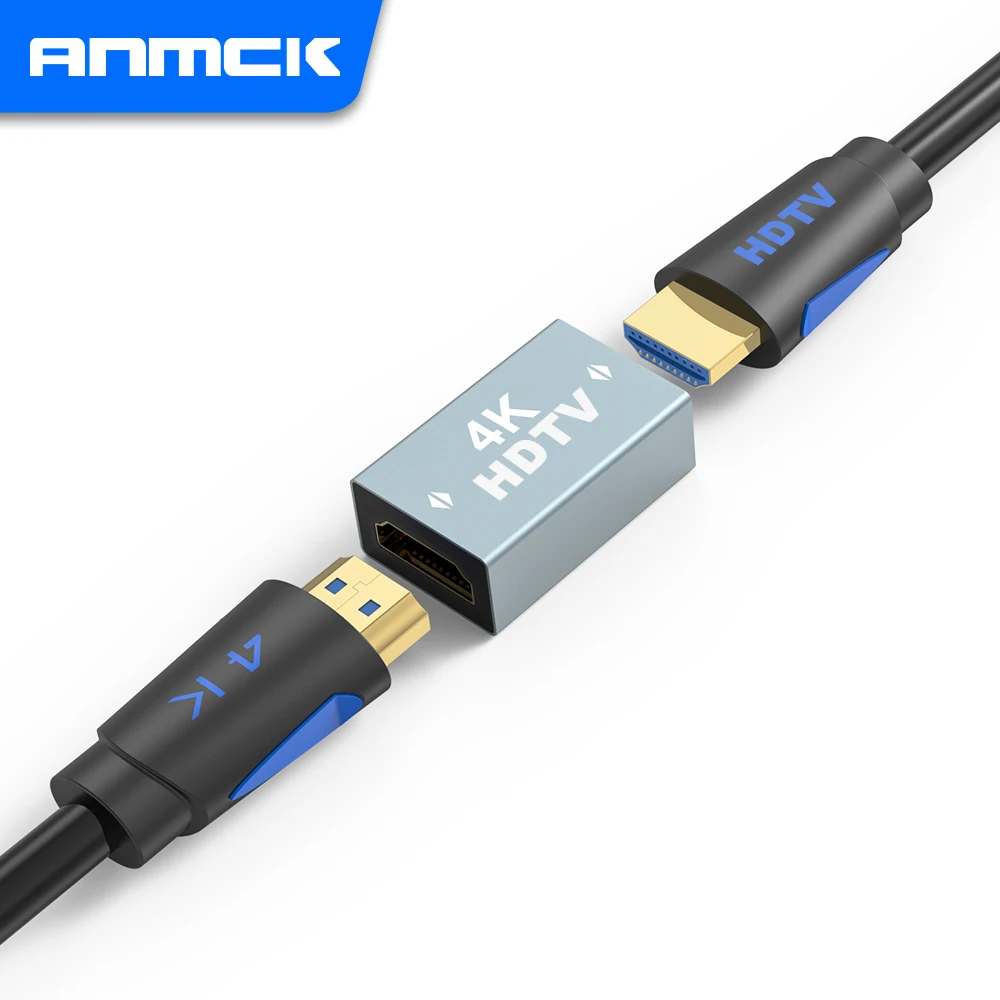 Anmck 4K HDTV Adapter 180 gradi destro maschio a femmina convertitore di commutazione per PS4 HDTV Projetor Laptop Monitor 8K HD Splitter