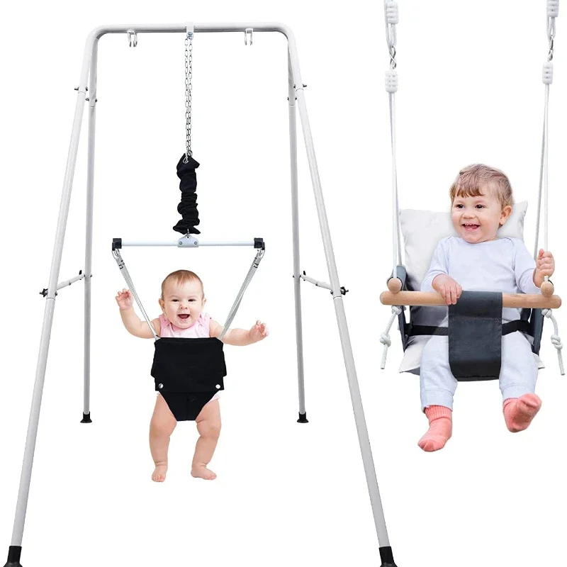 2 in 1 Baby Jumper and Toddler Swing with Stand Bouncer Baby Toys for Toddler