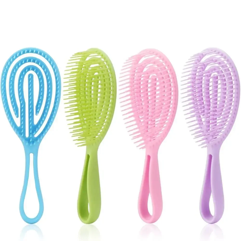 

Elliptical hollowing out Hair Scalp Massage Comb Hairbrush Wet Curly Detangle Hair Brush for Salon Hairdressing Styling Tools