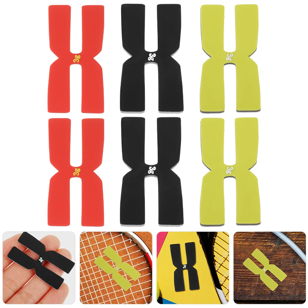 6 Pcs Tennis Racket Weights Weighting Pads Strips Tape Weighted Silicone Tool Balance for