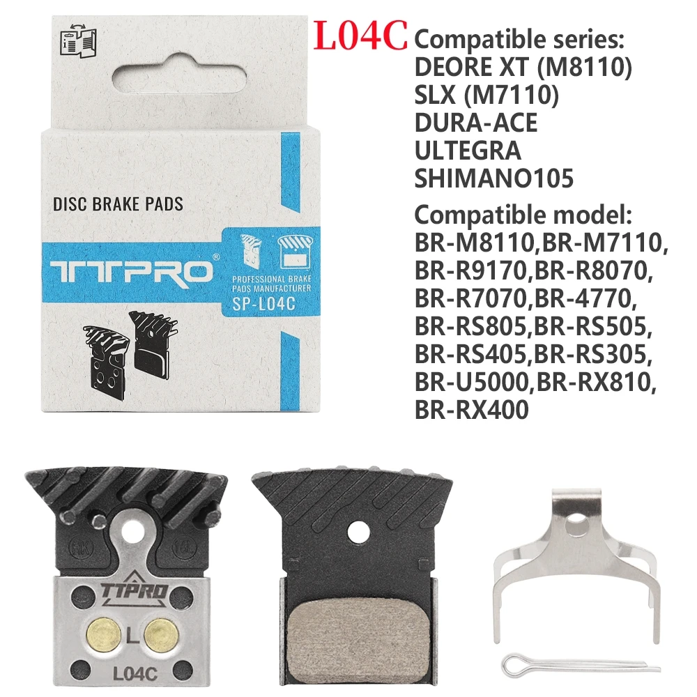 TTPRO L04C L05A J04C J05A Resin Brake Pads MTB Bike Disc Brake Pad for SHIMANO DEORE XT SLX XTR M9000 M675 R7070 RS805 RX810