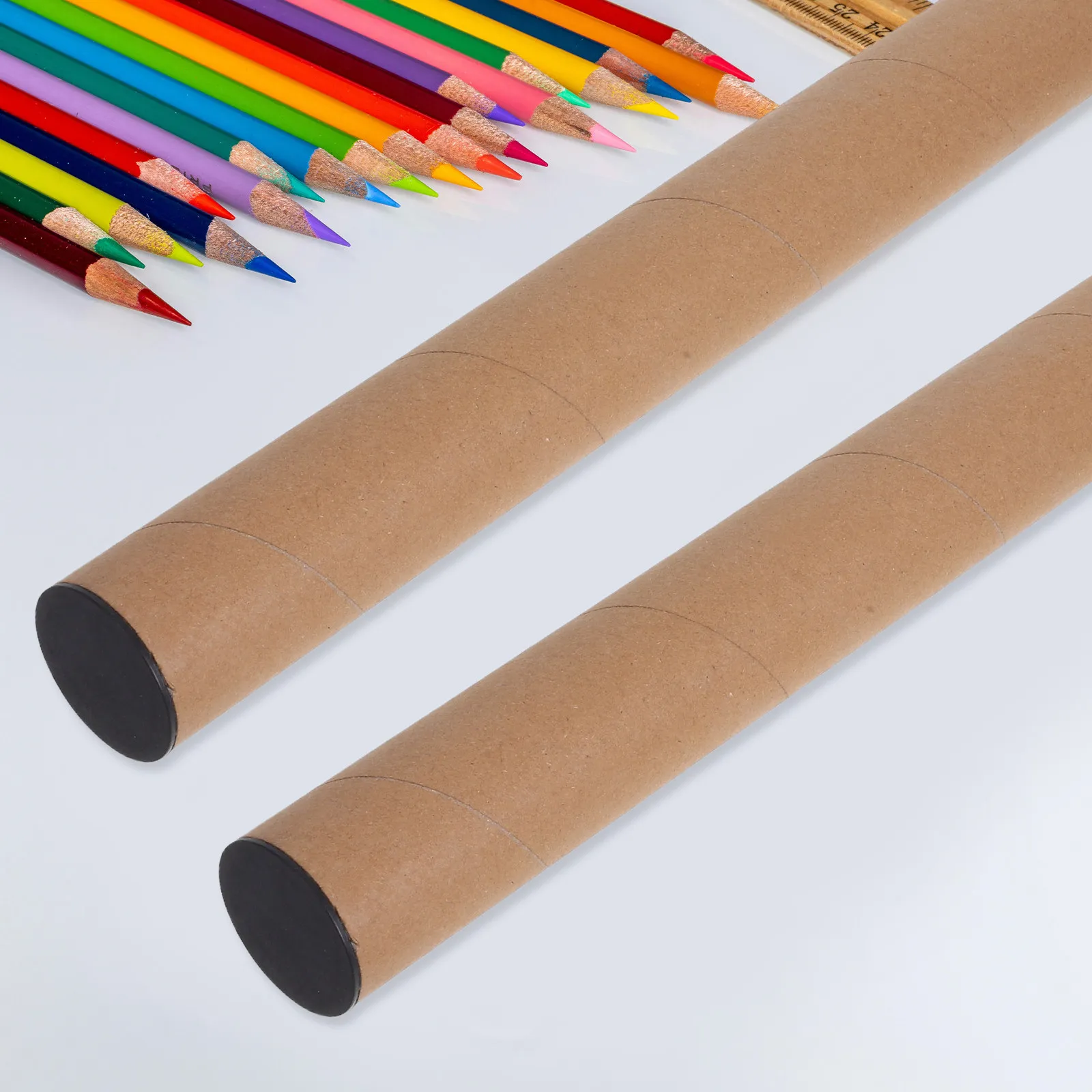 

10Pcs Sturdy Kraft Paper Cylinder Tubes End Caps for Posters Art Prints Drafting Scrolls Storage Courier Mailing