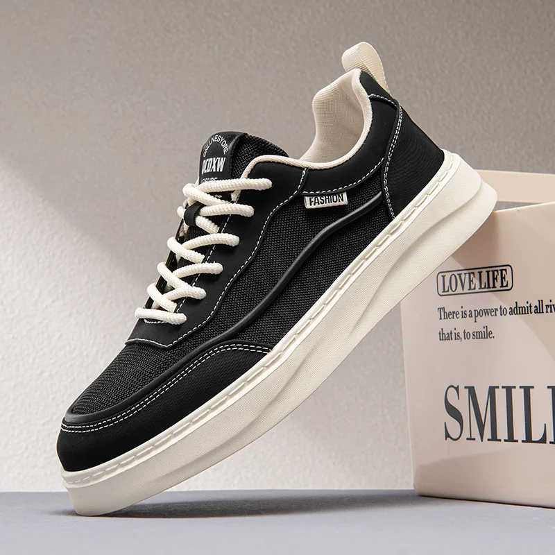 

Sports and leisure shoes, men's shoes, marathon oversized air cushioned shoes, fly woven all season rubber, wear-resistant, anti